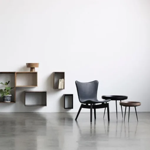 Bowl Table – Black Stained Mango Wood XL