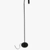Flexi K1 gulvlampe – med dimmer – sort / hvit