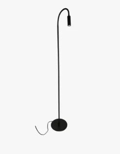 Flexi K1 gulvlampe – med dimmer – sort / hvit