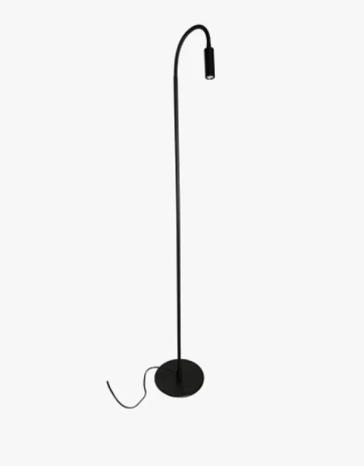 Flexi K1 gulvlampe – med dimmer – sort / hvit