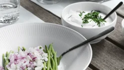 Hvit Riflet – Skål 310 cl