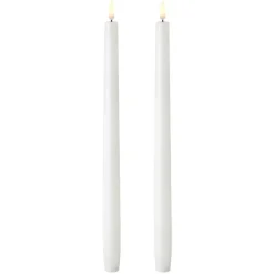 LED Kronelys 2pk – Hvit 35cm