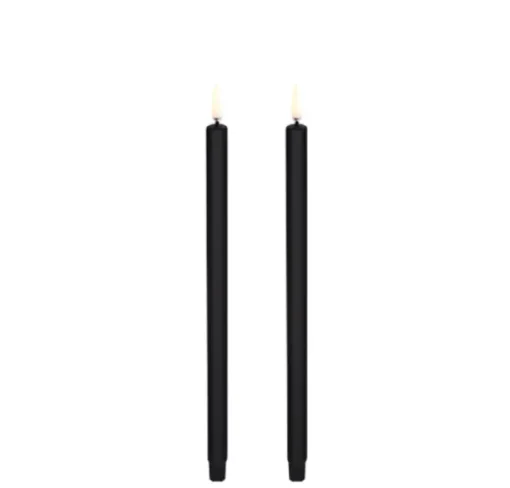 LED minilys 2pk, 1,3x25cm Sort