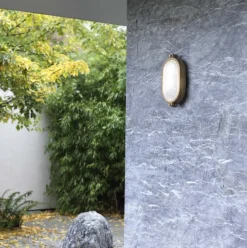 Malibu oval solid brass