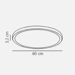 Oja Plafond Ø60 -Sort / Hvit
