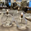 Oljelampe Rund -Hamret glass