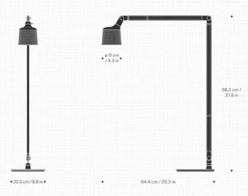 Vipp 525 Gulvlampe – Sort